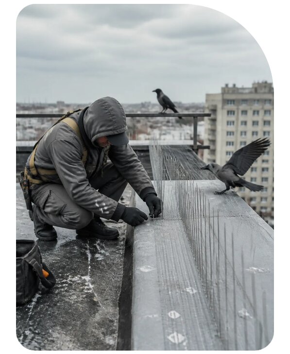 Защита от ворон под ключ в Новомосковске по цене от 5163 р. | Сенат-Нвм